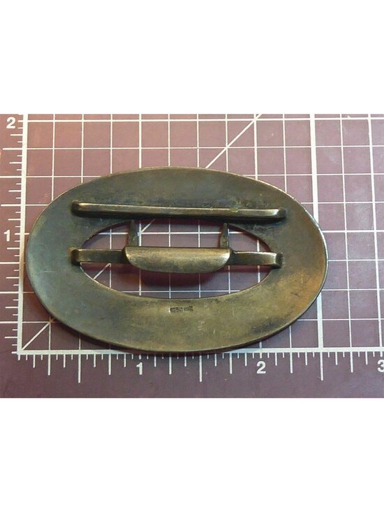 Antique David Andersen Sterling Silver Blue Guilloche Enamel Belt Sash Buckle main image 6